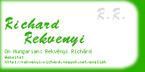 richard rekvenyi business card