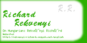 richard rekvenyi business card